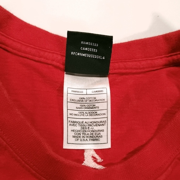 Vtg Air Jordan III 3 Spike Lee Mars Blackmon Graphic Tee Red Mens XL Small Hole - Picture 10 of 14